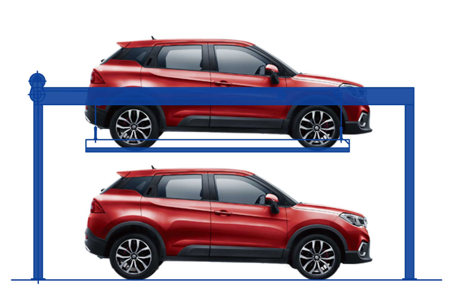 四立柱PJS簡(jiǎn)易升降立體停車(chē)設備租賃